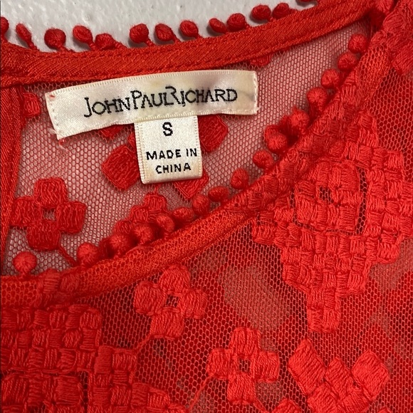 JohnPaulRichard Red Lace Sleeveless Dress - Picture 4 of 10